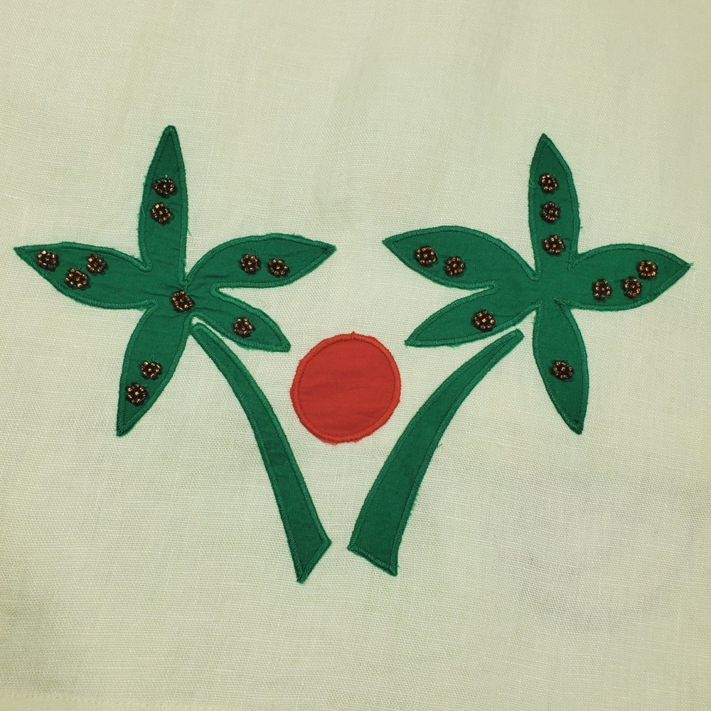 Johnny Was Cassady Tank Top Womens M Embroidered Beaded Linen Palomas Island New - Picture 9 of 16